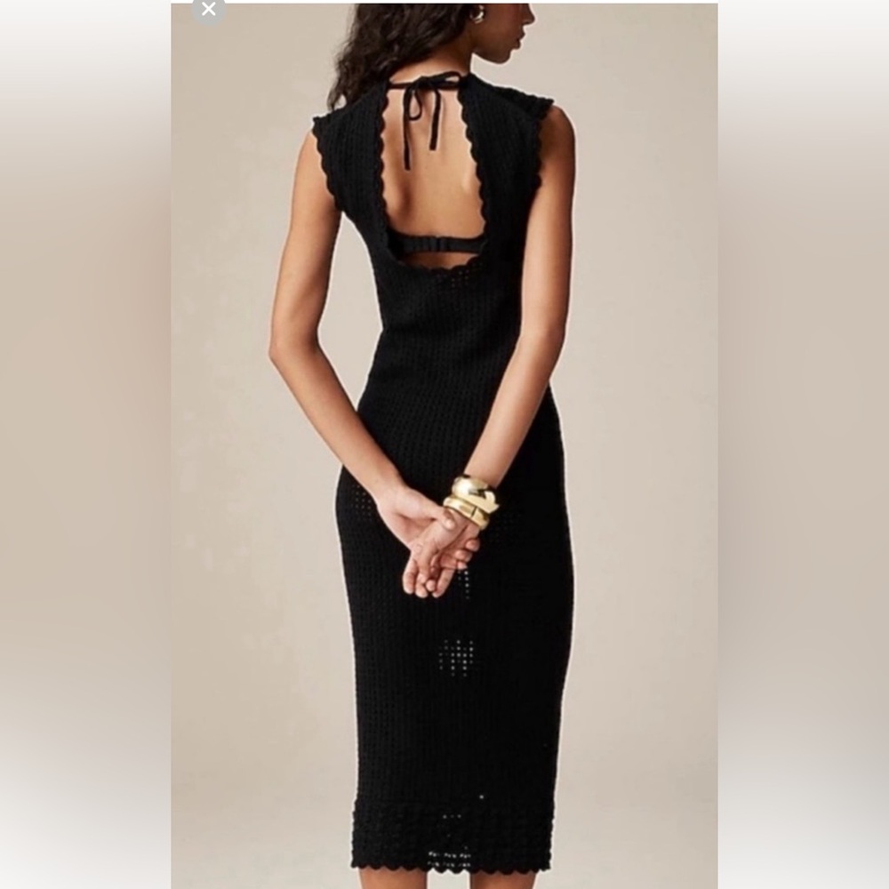 J.Crew Black Crochet Dress. Size S. NWT.